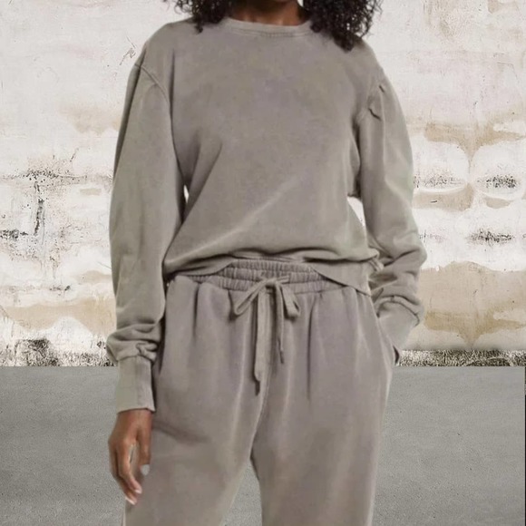 Blank NYC Tops - Blank NYC French Terry Sweatshirt In Espresso Martini Brown-Size L *NWT*